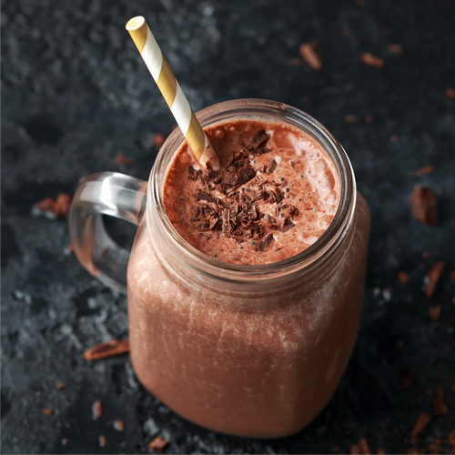 Chocolate Shake in Mason Jar