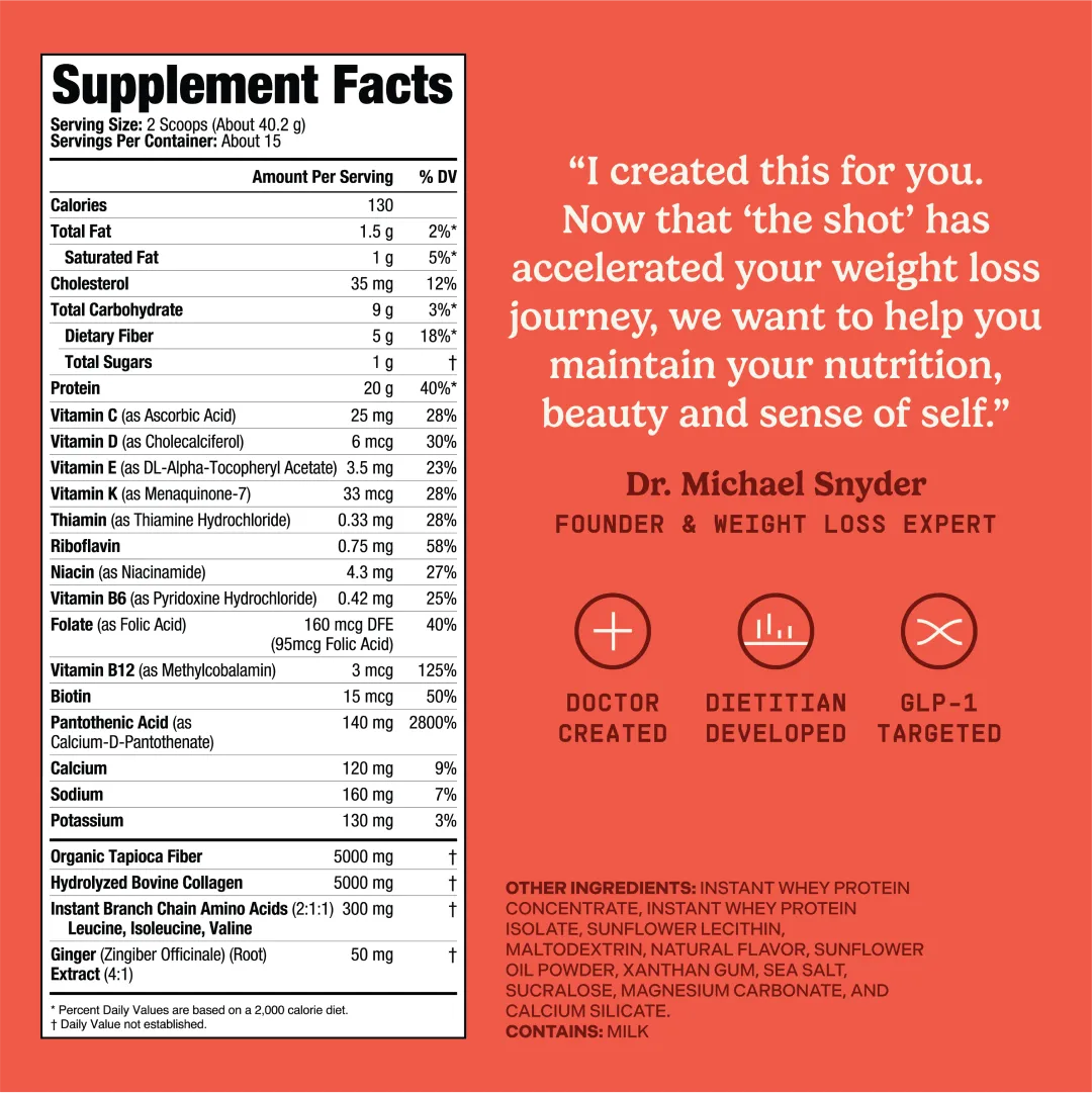 Rock The Shot Vanilla Nutrition Facts
