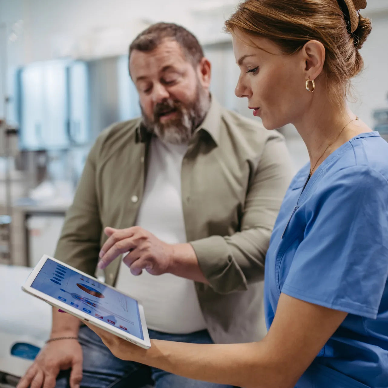 Nurse Assisting Patient