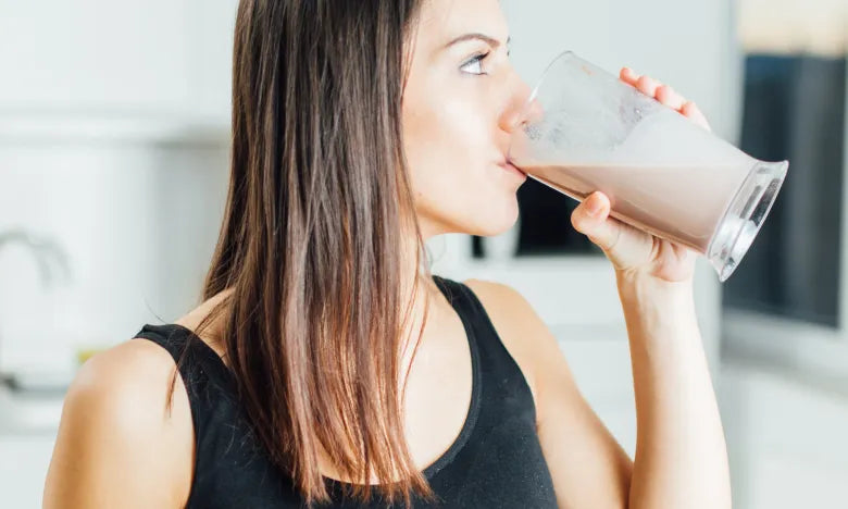 Young Woman drinking shake